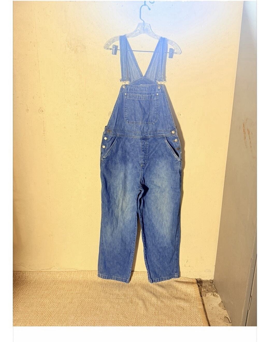 Vintage Cherokee Overall Women Blue Denim Jeans BOHO Y2K Baggy Sz LG